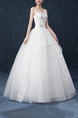 White Sweetheart Illusion Ball Gown Beading Embroidery Dress for Wedding