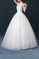 White Halter Ball Gown Beading Embroidery Dress for Wedding