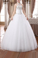 White Halter Ball Gown Beading Dress for Wedding