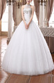 White Halter Ball Gown Beading Dress for Wedding