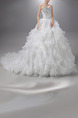 Strapless Ball Gown Ruffle Beading