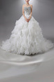 Strapless Ball Gown Ruffle Beading