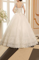 White V Neck Ball Gown Beading Embroidery Dress for Wedding