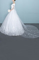 White Off Shoulder Ball Gown Beading Embroidery Dress for Wedding