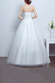 White Sweetheart Ball Gown Beading Embroidery Appliques Dress for Wedding