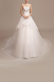 White Sweetheart Ball Gown Embroidery Beading Dress for Wedding