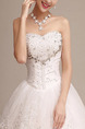 White Sweetheart Ball Gown Embroidery Beading Dress for Wedding