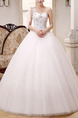 White Sweetheart One Shoulder Ball Gown Beading Embroidery Appliques Dress for Wedding