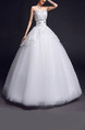 White Sweetheart Ball Gown Beading Embroidery Dress for Wedding