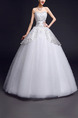 White Sweetheart Ball Gown Beading Embroidery Dress for Wedding