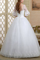 White Sweetheart Illusion Ball Gown Embroidery Beading Dress for Wedding