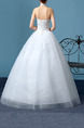 White Halter Ball Gown Embroidery Beading Appliques Dress for Wedding