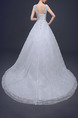 White V Neck Ball Gown Embroidery Beading Dress for Wedding