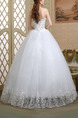 White Sweetheart Ball Gown Embroidery Beading Dress for Wedding