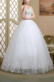 White Sweetheart Ball Gown Embroidery Beading Dress for Wedding