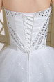 White Sweetheart Ball Gown Embroidery Beading Dress for Wedding