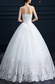 White Sweetheart Ball Gown Beading Embroidery Appliques Dress for Wedding