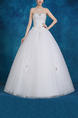 White Sweetheart Ball Gown Beading Embroidery Dress for Wedding
