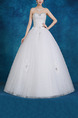 White Sweetheart Ball Gown Beading Embroidery Dress for Wedding