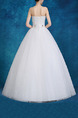 White Sweetheart Ball Gown Beading Embroidery Dress for Wedding