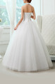 White Halter V Neck Ball Gown Beading Embroidery Dress for Wedding