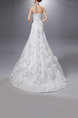 White Sweetheart A-Line Beading Embroidery Appliques Dress for Wedding