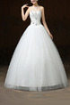 White Sweetheart Ball Gown Beading Embroidery Dress for Wedding