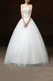 White Sweetheart Ball Gown Beading Embroidery Dress for Wedding