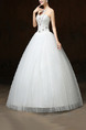 White Sweetheart Ball Gown Beading Embroidery Dress for Wedding