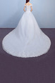 White Off Shoulder Ball Gown Beading Appliques Embroidery Dress for Wedding