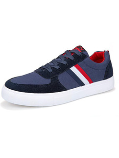 Blue Red White and Black Canvas Comfort  Shoes for Casual  Outdoor