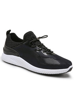 Black and White Leather Comfort  Shoes for Casual Athletic Outdoor
