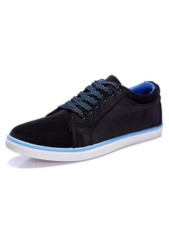 Black Blue and White Canvas Comfort  Shoes for Casual Work Office