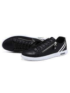 Black and White Leather Comfort  Shoes for Casual Office Work