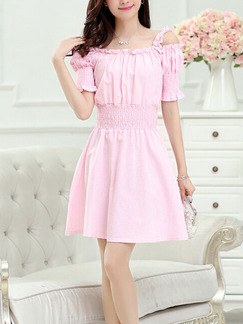 pastel pink dress casual