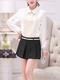 Black Plain Plus Size Shorts for Casual Office