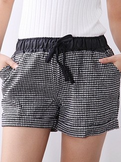 Black and White Printed Shorts for Casual
