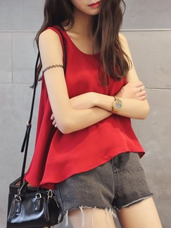 Red Tank Top for Casual