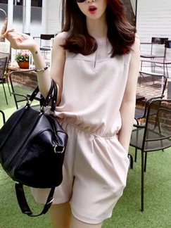 Pink Cute One Piece Jumpsuit for Casual Evening