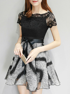 gray black dress