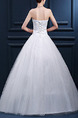 White Sweetheart Ball Gown Embroidery Crystal Dress for Wedding On Sale