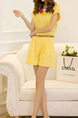Yellow One Piece Short Plus Size Jumpsuit for Casual Evening Party On Sale
