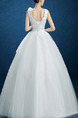 White Scoop Princess Beading Dress for Wedding On Sale
