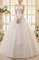 White Strapless Ball Gown Halter Beading Dress for Wedding On Sale