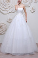 White Strapless Princess Lace Beading Dress for Wedding On Sale