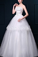 White Strapless Ball Gown Beading Lace Dress for Wedding On Sale