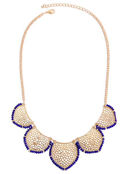 Gold Plated With Chain Gold Chain Bib Necklace