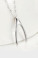 925 Silver With Chain Silver Chain Wishbone Pendant