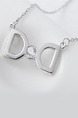 925 Silver With Chain Silver Chain Rhinestone Pendant