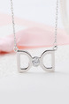 925 Silver With Chain Silver Chain Rhinestone Pendant